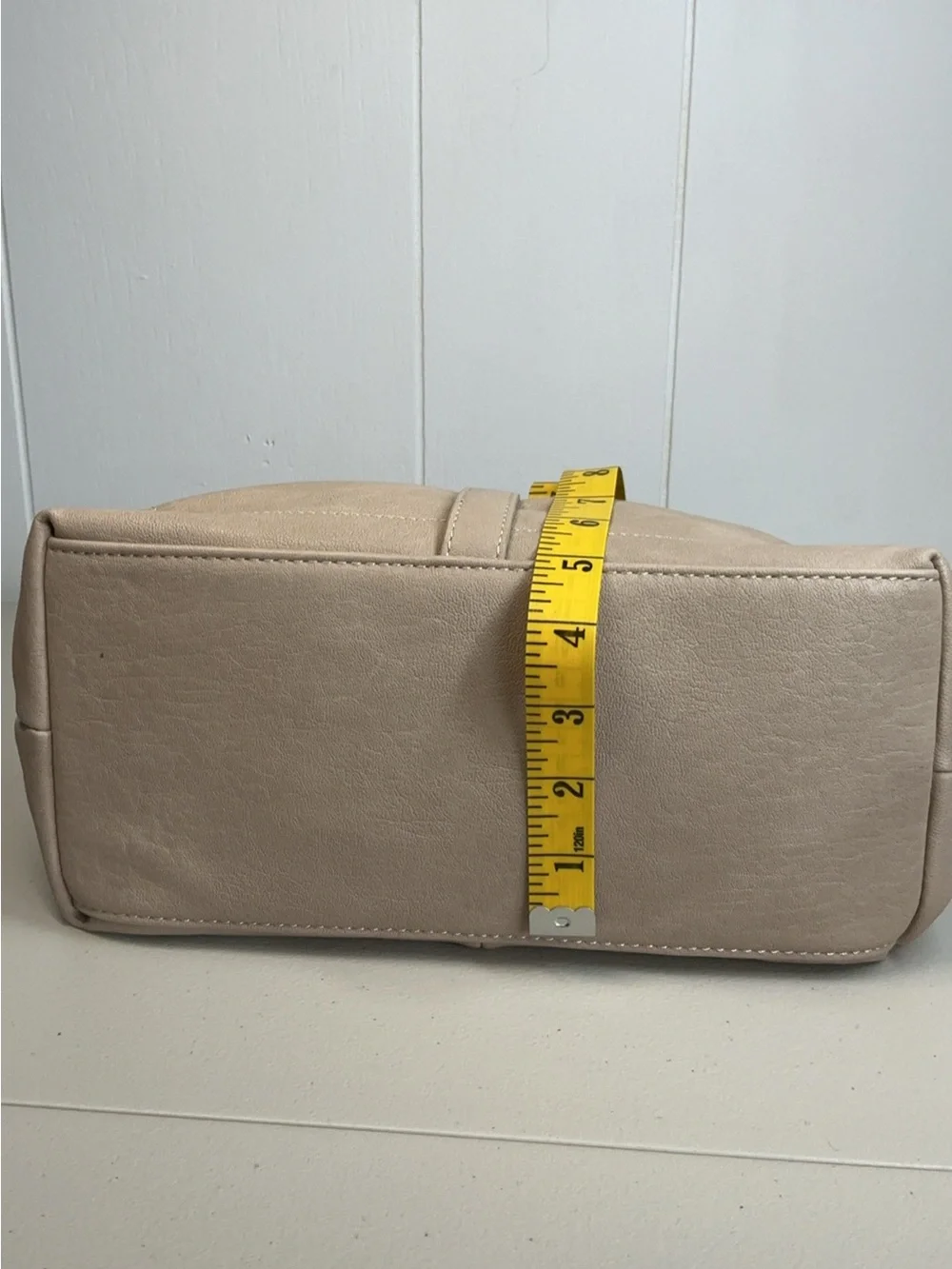 Mystique Beige Vegan Leather Adjustable Backpack